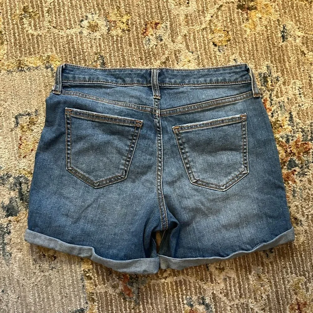Distressed Denim Shorts